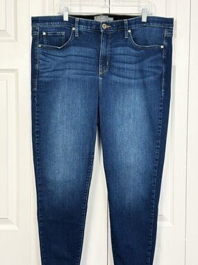 Torrid Medium Wash Blue Denim Stretch Sky High Rise Skinny Jeans 22R